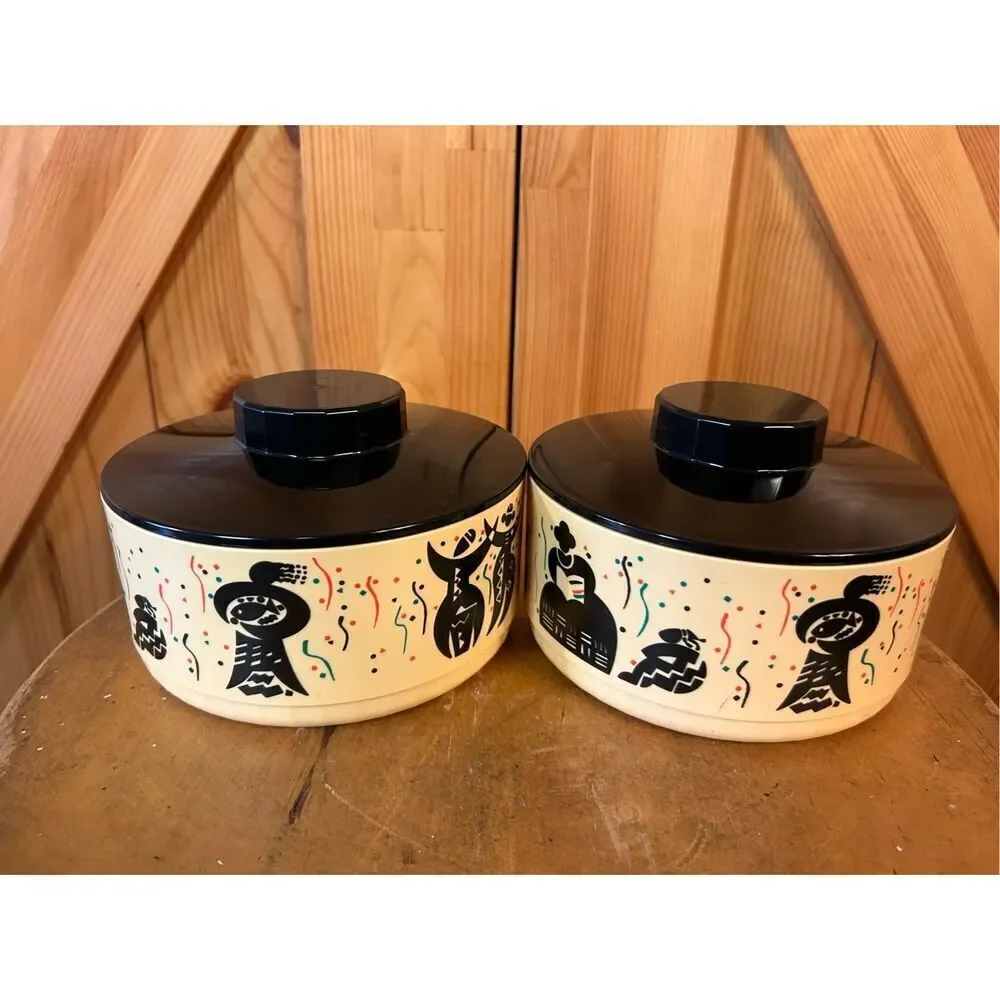 Vintage Tupperware Black Americana Memorabilia African Reggae bowls celebrate (8